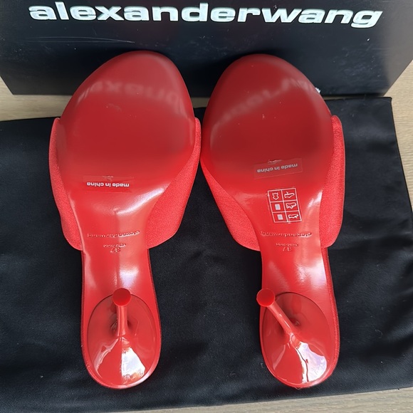 SOLD Alexander Wang Sienna Logo Lycra Mules - Picture 7 of 9